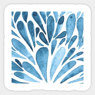 Watercolor artistic drops - blue Sticker